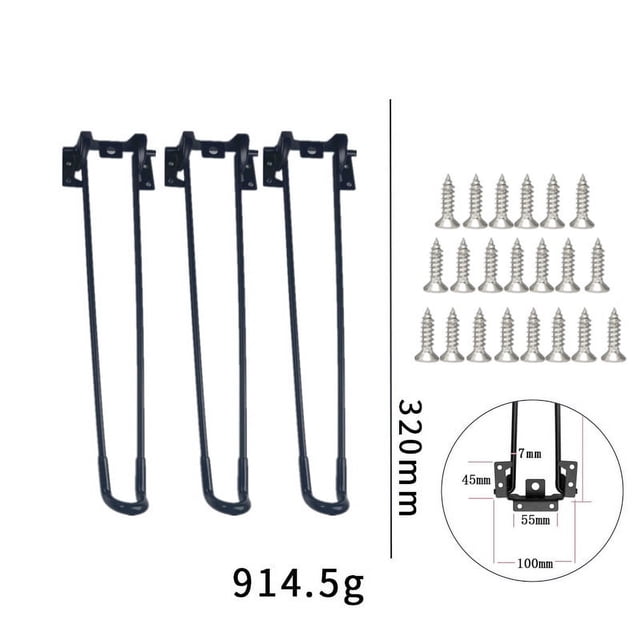 Patas de mesa plegables de Metal negro, 3 uds., 32CM, patas de muebles DIY para mesas auxiliares de café, mesa auxiliar, mesa portátil, Mini escritorio,