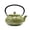 Green, variant on 30.4 fl oz Small Cast Iron Teapot Tea Kettle with Stainless Steel Infuser for Stovetop Safe Coated with Enameled Interior Japanese Tetsubin with Maple Leaves Pattern