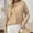Khaki stand collar color block sweater women a1, variant on thefmos Women's Stand Collar Color Block Knit Sweater Loose Fit Long Sleeve Casual Pullover Fashion Fall Winter Outfit, Gray S