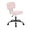 Pink, variant on CONCETTA Ergonomic Home Office PU Leather Desk Chair, Small Space, Thickened Cushion, Armless Rolling Chair for Adult, Beige