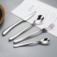 thumbnail image 4 of Cubiertos de acero inoxidable Serie French Moonlight Cuchillo Tenedor Cuchara Set Hotel Western Steak Cuchillo Tenedor Cuchara Regalo Set, 4pcs / set TUNC Sencillez, 4 of 5