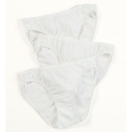 

Women s Fruit Of The Loom 3DBIKWH Cotton Bikini Panties - 3 Pack (White 6)