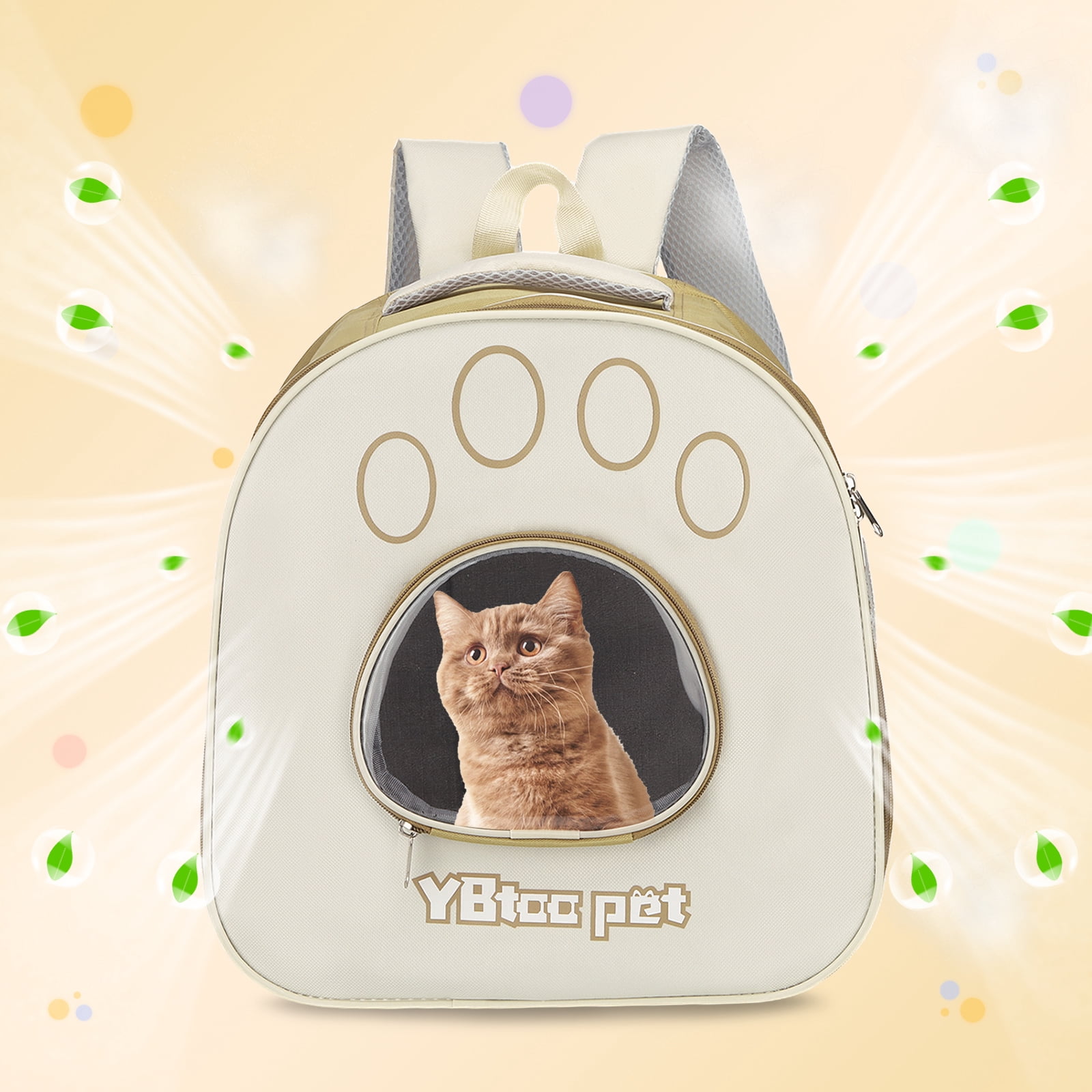 Uxcell Pet Portable Travel Backpack Carrier for Small Large Cat Uxcell Pet Dog, Khaki
