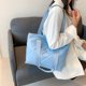 thumbnail image 5 of Bolsos para ordenador portátil para mujer bolso de mano con nube bolso de mano informal de moda de Color sólido de PU suave, 5 of 9