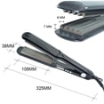 thumbnail image 4 of Plancha de pelo para mujer, plancha de pelo profesional, plancha plana, rizador de pelo pequeño, rizador de ondulación, rizador de maíz, férula permanente, plancha ondulada, titanio, voluminizador, pe, 4 of 4