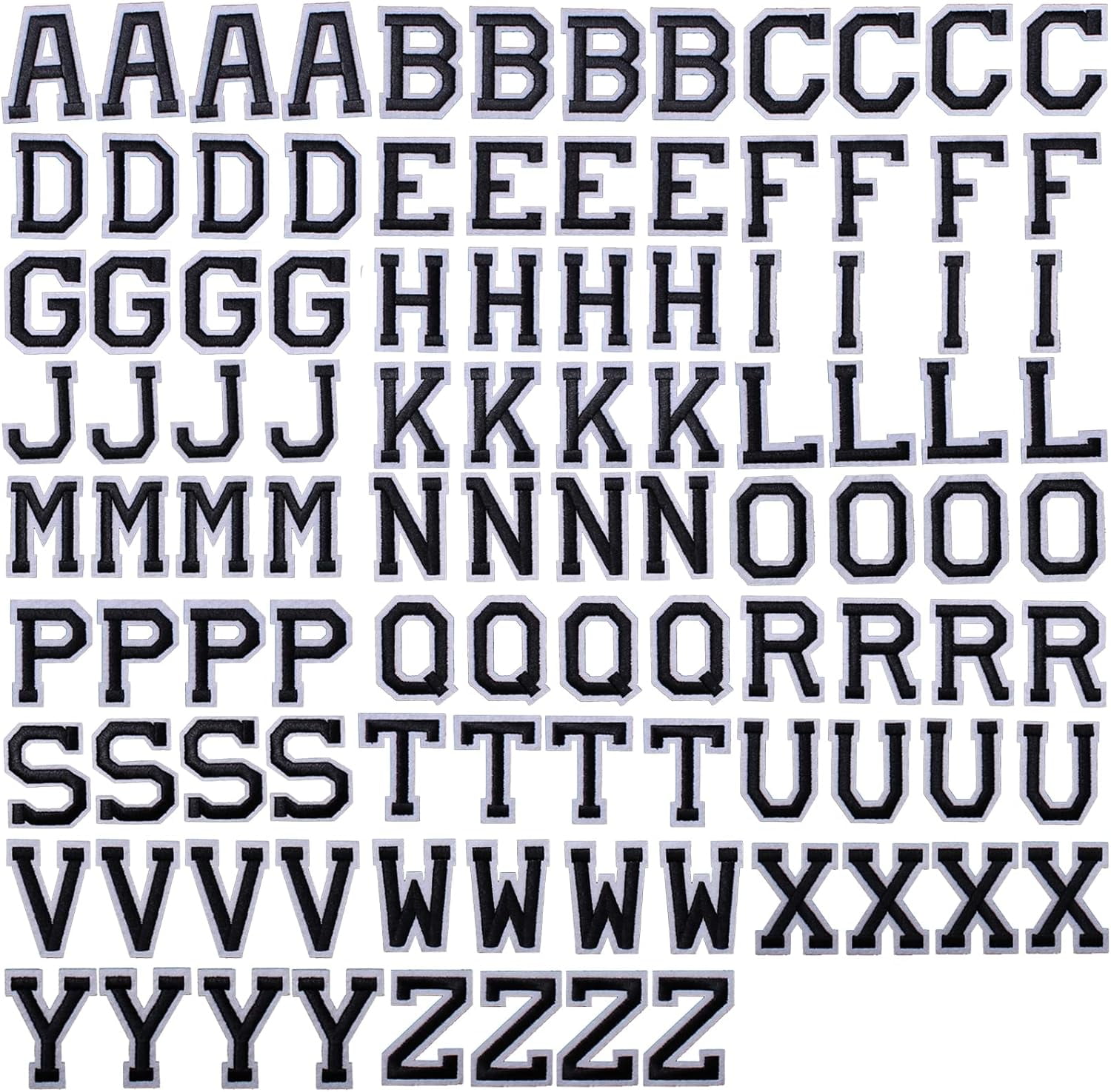 141 Pcs Lettres Et Chiffres Thermocollantes, Lettres à Repasser 2 Pouces Pour Vêtements