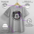 thumbnail image 3 of Boy's Mickey & Friends Checkered Mickey Mouse Portrait Graphic Tee Athletic Heather Medium, 3 of 10