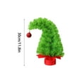 thumbnail image 3 of 2025 & CISIL - Green Christmas Tree Bent Plastic Tree, Artificial Christmas Desktop Home Decor Cloth Bag Base Wrapped For Indoor Desktop Decoration, 3 of 5