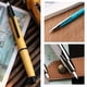 thumbnail image 5 of Presione la Pluma EstilográFica de Resina, Punta Extra Fina, Convertidor de Pluma de Tinta de 0,4 mm para Escribir Regalo, Verde (Clip Plateado), 5 of 5