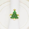 thumbnail image 2 of kurtrusly 6Pcs Christmas Napkin Rings Holders Christmas Tree Napkin Rings Holiday Wedding Thanksgiving Dinner Parties Home Table Decoration, 2 of 8