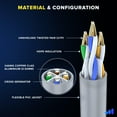 thumbnail image 2 of Maximm Cat 6 Ethernet Cable 40 ft (2-Pack) - High-Speed LAN Cable Internet Cable Patch Cable and Network Cable - UTP 10Gbps 550MHz Cat6 Cable- Gray, 2 of 5