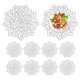 thumbnail image 1 of Un juego de 10 tapetes de flores ahuecados para decorar la mesa en el centro de la fiesta y la boda., 1 of 6