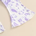 thumbnail image 7 of SHTXOZHI Toddler Baby Girl Clothes Summer Fall Outfit Tie-Dye Short Sleeve T-Shirt & Flare Pants Set, 7 of 7