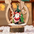 thumbnail image 3 of Coofit Christmas Wooden Decoration Hollow Santa Rustic Table Centerpiece Home Ornament, 3 of 10