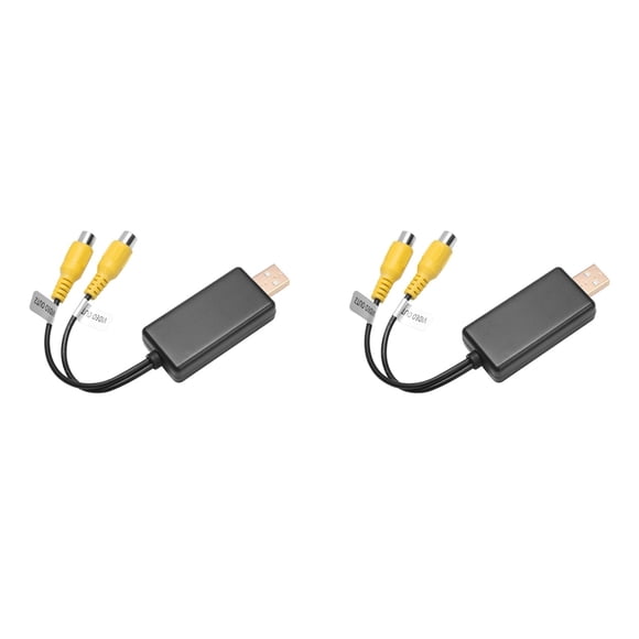 2X Interfaz de Caja Adaptadora de Salida de Vídeo USB A CVBS Conexión Al Dispositivo de Visualización del Monitor para Radio Multimedia Android(A)