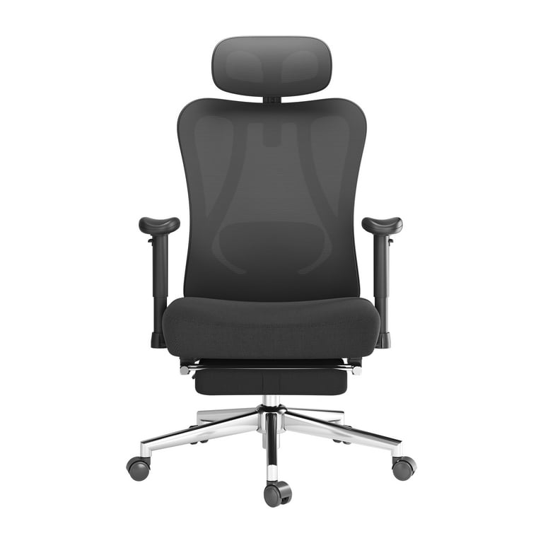 VEVOR Office Chair with Adjustable Lumbar Support, High Back Ergonomic Desk  Chair with Adjustable Headrest, 2D Armrest, Ergonomic Office Chair
