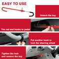thumbnail image 7 of Cartman Steering Wheel Brake Lock, Vehicle Anti-Theft Security Brake Pedal Lock with Adjustable Length, Fit for Distance from Steering Wheel to Pedal Within 21"-30, 7 of 7