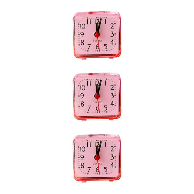 Wosthever Pointer Alarm Clock Square Decorative Wake Home Timer Plastic Operated Bedroom Table Battery Office Bedside Up Morning Type1 NO1