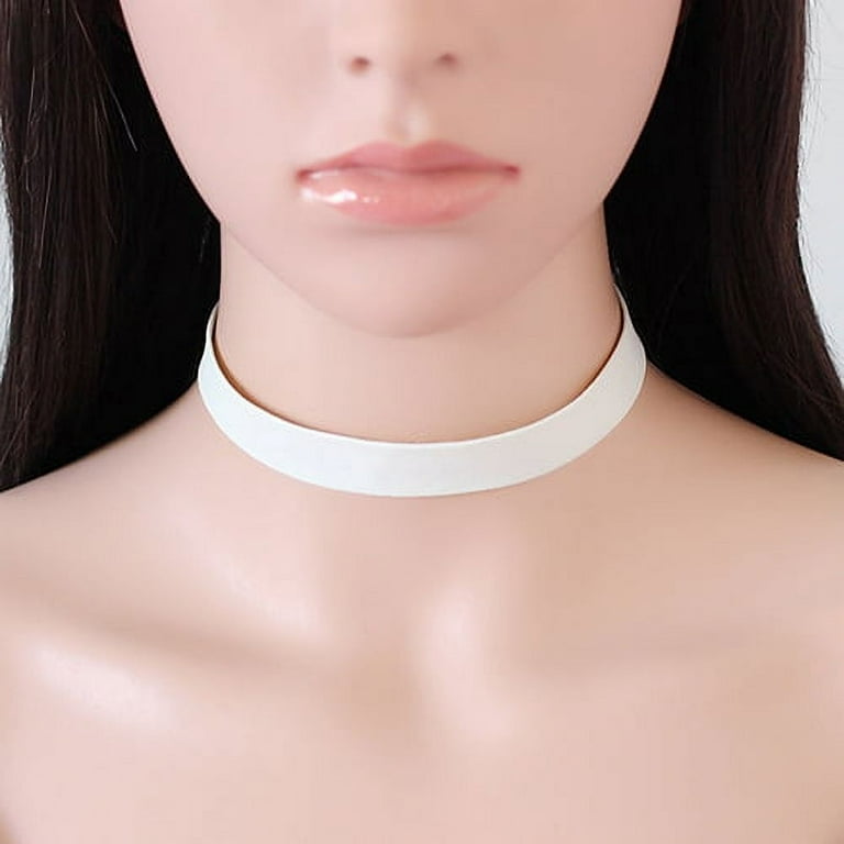 Plain white choker outlet