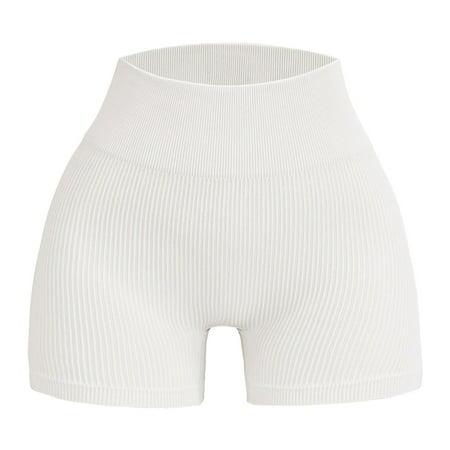 WNVMWI Womens Shorts Running Shorts for Women for Tall Women Workout Sport Seamless Ribbed Shorts Yoga Outfits Pants Casual Shorts Hot Pants Workout Bottoms Jean Short White White Linen Shorts Wo M