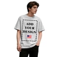 thumbnail image 6 of GZWYHT Custom Photo T-Shirts for Men Design Your Own Personalized Shirt on Front&Back Cotton Tess Customizable Text And Image Gray XL, 6 of 6