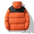 thumbnail image 3 of GuangCheng Mens Puffer Jackets Hooded Drawstring Zip Up Stand Collar Fleece Warm Winter Coats, 3 of 3