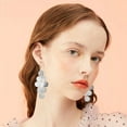 thumbnail image 3 of Multilayer Disc Earrings for Women Trendy Long Gold Silver Plated Brushed Textured Pattern Multiple Round Circle Statement Tassel Earrings Boho Geometric Jewelry, 3 of 7