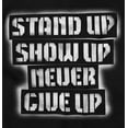 thumbnail image 2 of Inspirational Saying Stand Up Show Up Womens Fitted Plus Size Graphic Tee Brisco Brands 2X, 2 of 5
