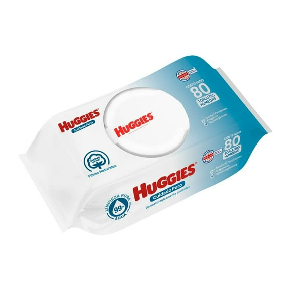 Toallitas húmedas para bebé Huggies Cuidado Puro 80 piezas