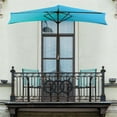 thumbnail image 1 of Pure Garden 50-LG1037 Parasol Demi-Rond avec Manivelle Facile, 9 Pieds, Bleu Brillant, 1 of 5