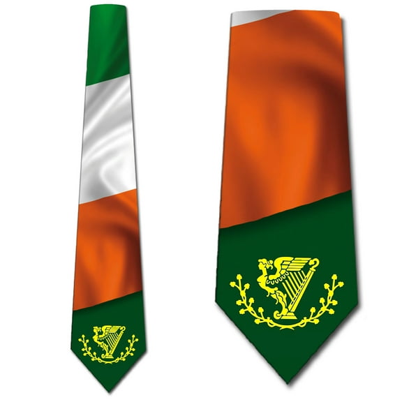 Irish Flag Ties Ireland Forever Necktie Mens Tie by Three Rooker