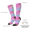 thumbnail image 4 of Wukai Fun Rainbow Pink for Contrast Color Stockings, Sports Fitness Adult Long Socks, Unisex, 4 of 6
