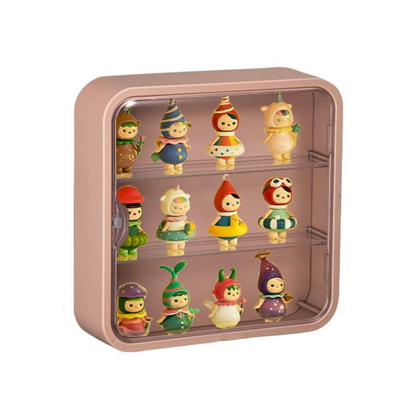 Expositor WMM transparente para guardar muñecas en la pared con figuras