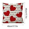 thumbnail image 3 of Valentines Pillow Covers 18x18 Inch, Black Polka Dot Red Love Heart Throw Pillows Case, Valentine's Day Anniversary Decorative Cushion Covers Farmhouse Outdoor Decor for Home Sofa Bed Valentine Gift, 3 of 6