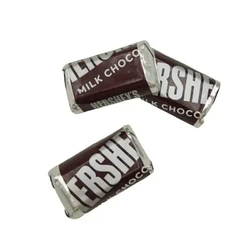Hershey's Milk Chocolate Miniature Candy Bars - Individually Wrapped - Bulk Pack 2 Pound