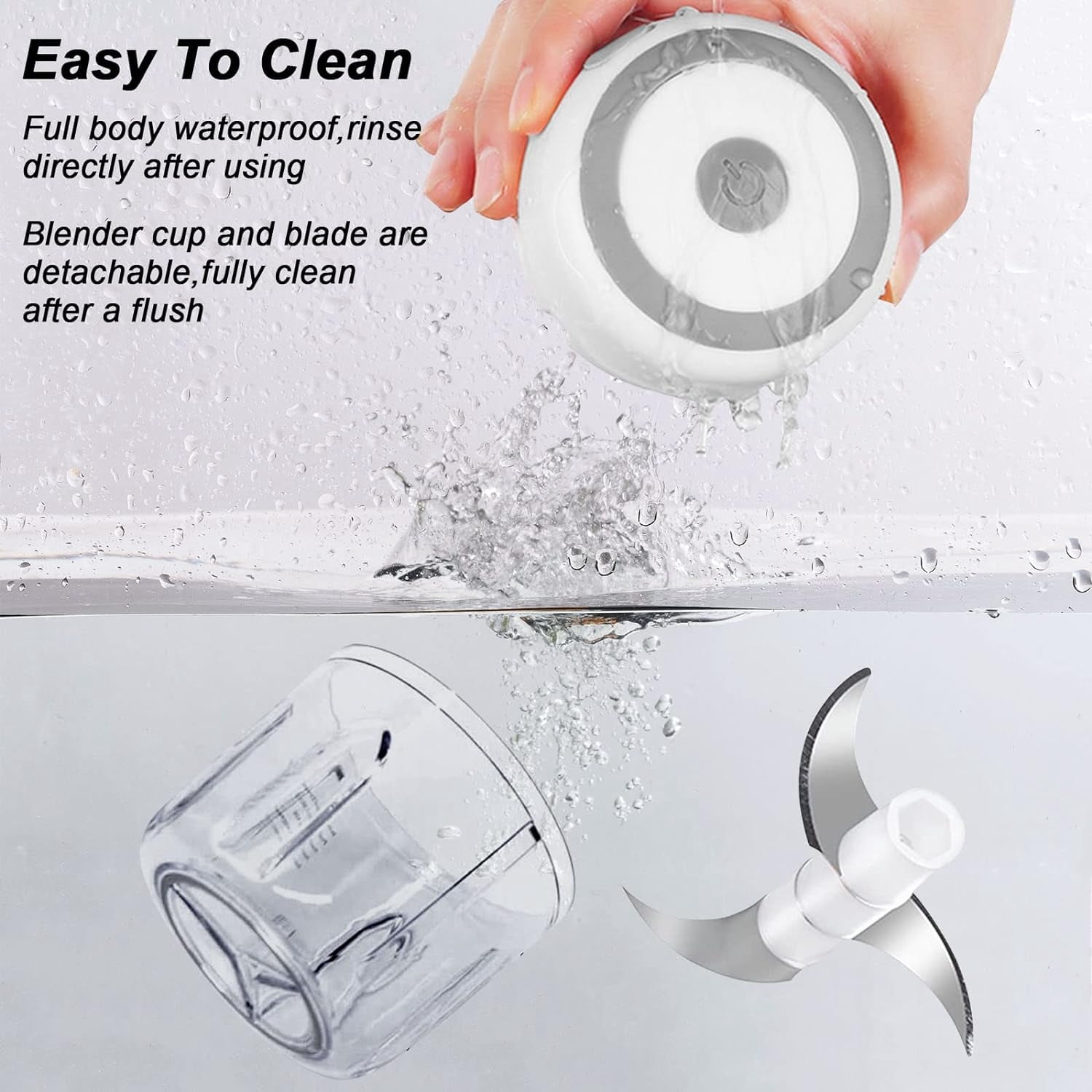 Electric Mini Garlic Chopper, 100ML Food Chopper Garlic Mincer USB, Vegetable Chopper, Onion Chopper, Portable Small Food Processor for Garlic, Ginger, Chili, Vegetables