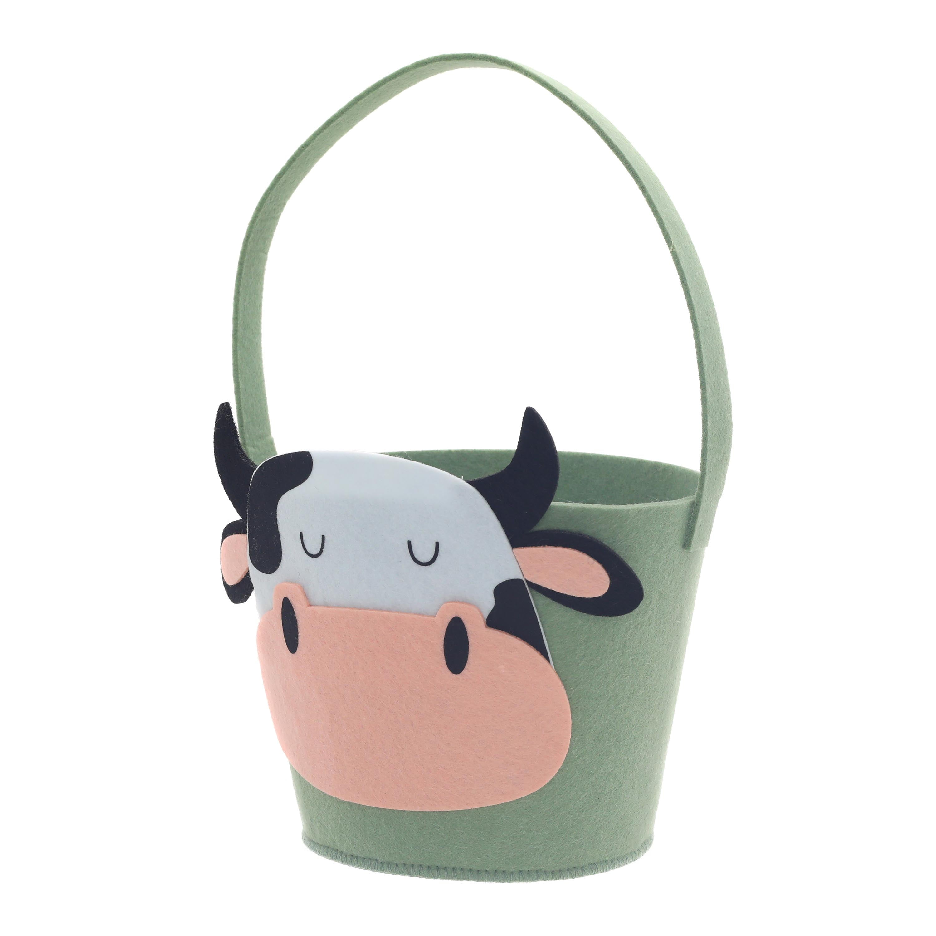 3D Cow Felt Easter Basket