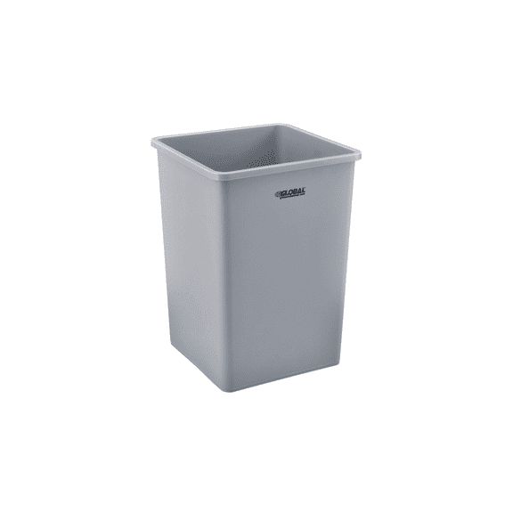 Global Industrial Square Utility Trash Can, Gray, Plastic