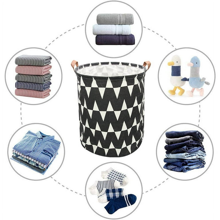 New2Pcs Laundry Basket 82L Large Capacity Dirty Cloth Bag with Metal  Handles Foldable Laundry Hamper Portable Laundry Bag - AliExpress