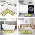 thumbnail image 4 of Lemons Green Leaves Kitchen Rugs and Mats Set 2 Piece Non Slip Washable Runner Rug Set of 2 for Floor Home Kitchen Laundry Decorative, 4 of 5