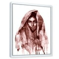 thumbnail image 3 of Designart 'Black and White Portrait of Young Indian Woman II' Modern Framed Canvas Wall Art Print, 3 of 5