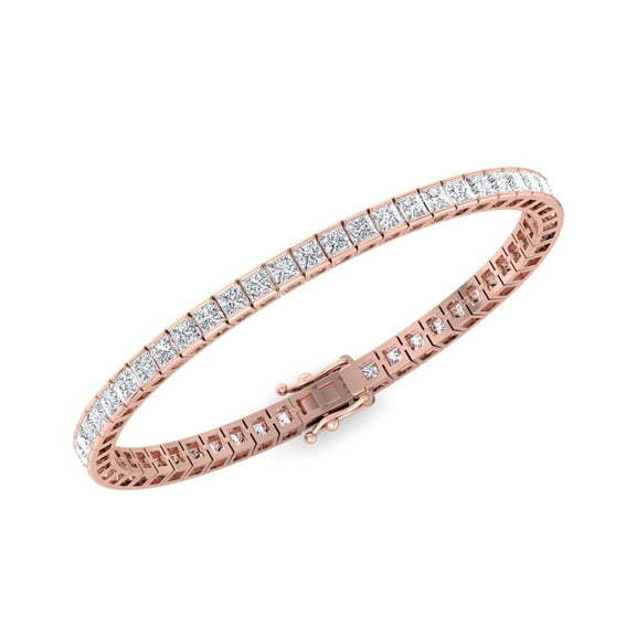 Gianna - 3 Carat Princess Cut Diamond Tennis Bracelet