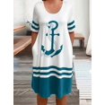 thumbnail image 1 of RWJDXD Robe à Col Rond Imprimée Numérique 3d Série Géométrique à Manches Courtes Ample Transfrontalière Aliexpress en Gros WQ6, 1 of 1
