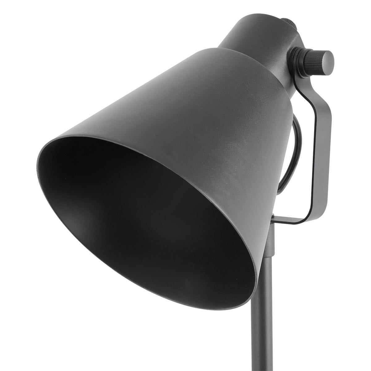 Mainstays Modern Floor Lamp, 64 in, Adjustable Shade, Black Finish, 1-Pack