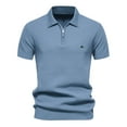 thumbnail image 2 of UVEASISHA Big and Tall Polos Shirts for Men,Men Golf Polos Shirts Short Sleeve Plain Solid Quick Dry Moisture Wicking 4-Way Stretch Summer Athletic Polos Shirts,Sky Blue M, 2 of 9