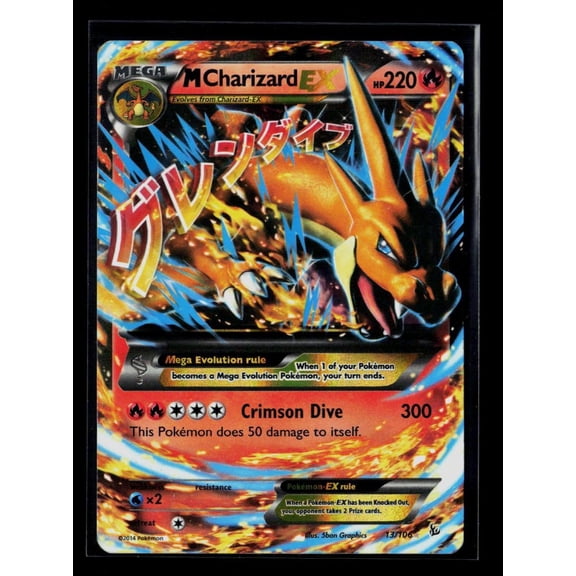 Collectible 2014 Flashfire Charizard EX Holo Ultra Rare UR #13/106 Pokemon Card