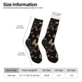 thumbnail image 2 of KLL Modern Golden Butterfly Print Cool Socks Men's Women's Crew Socks Funny Crazy Novelty Stockings, 2 of 6
