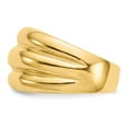 thumbnail image 4 of 14K Yellow Gold Ring Band Fashion Polished Scalloped Dome, Size 6, 4 of 5