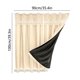 thumbnail image 3 of Cortinas opacas de doble capa, aislantes térmicas, oscurecedoras, sin necesidad de taladrar, ideales para alquiler, para dormitorio, sala de estar, ventanal, con superposición de encaje transparente, 3 of 7