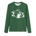 thumbnail image 4 of Christmas Sweatshirts for Women Plus Size Crew Neck Pullover Tops Casual Loose Cute Graphic Long Sleeve Shirt (Green 2XL), 4 of 4